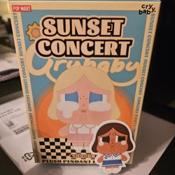Popmart Sunset Concert Crybaby Plush Pendant Confirmed Purplish Blue 