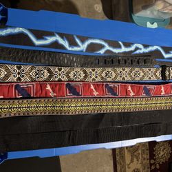 7 Various Guitar Straps 
