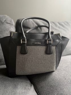 Calvin Klein Two-Tone Structured Tote Bag