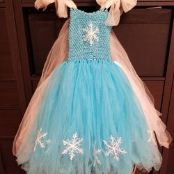 Beautiful Elsa Dress From Frozen .Size 4-7