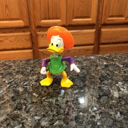 Vintage Disney Donald Duck Cabelleros Rubber Toy wearing a Sombrero Hat. Size 4 inches Tall . Preowned Very Good Condition.