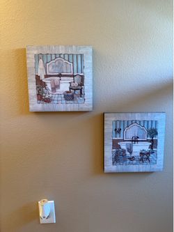 Decorative bathroom wall art