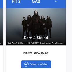 Korn Tickets 2 