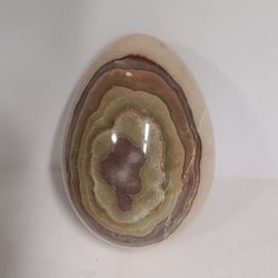 Beautiful Vintage Onyx Stone Egg Paperweight 