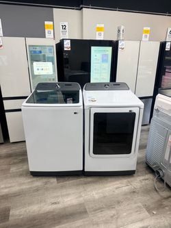 🔥SAMSUNG EXTRA LARGE CAPACITY TOP LOAD WASHER AND GAS DRYER SET🔥