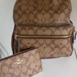 Coach Backpack With Matching Wallet