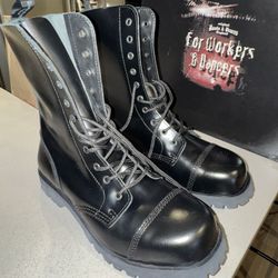 Brand New Black Leather Boots – Boots & Braces 
