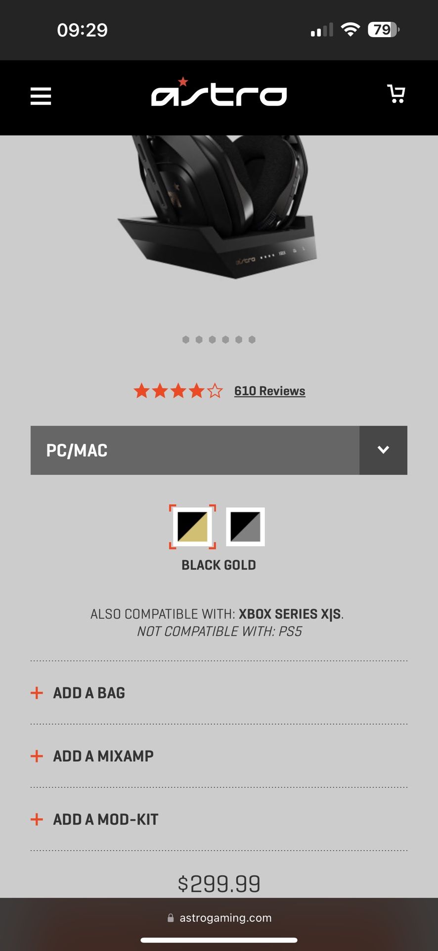 ASTRO A50 GAMING HEADSET