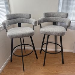 Upholstered Swivel Bar Stools