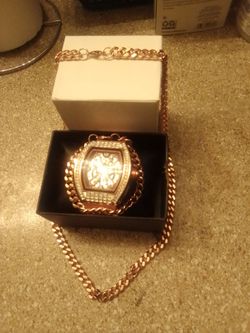 Blinged out rose gold set