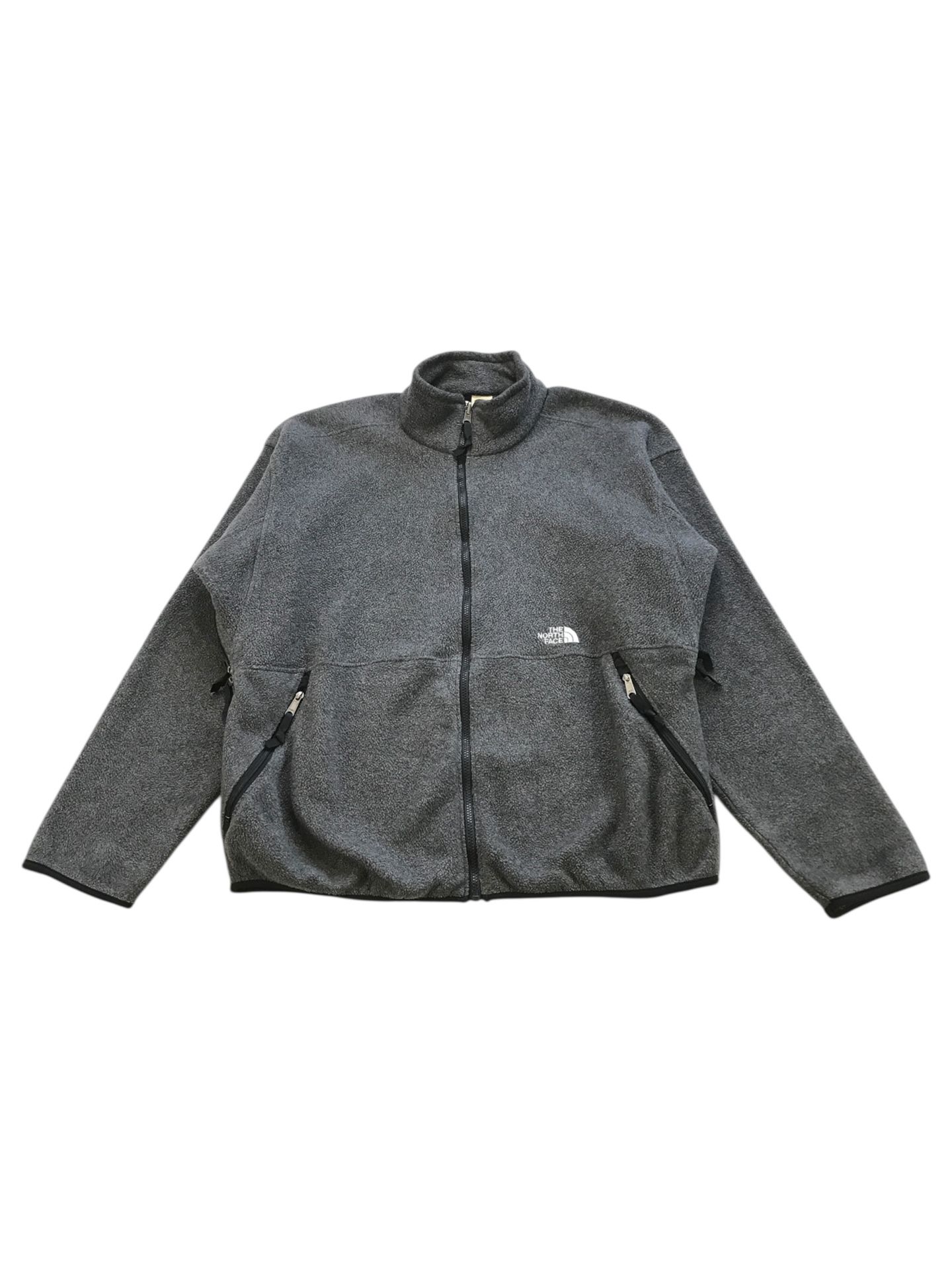 The North Face Armadilla Fleece Jacket 2XL XXL Gray Sweater Sherpa Zip Vintage