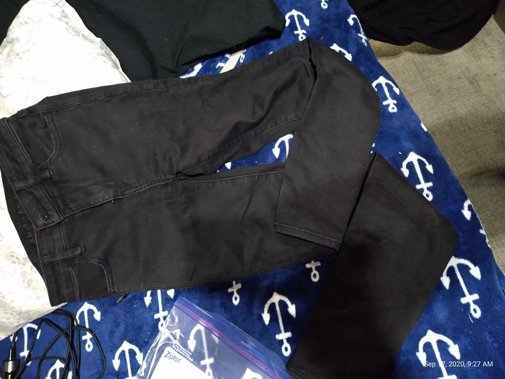American Eagle black jeans size 0