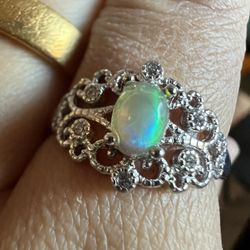 Ethiopian opal ring 
