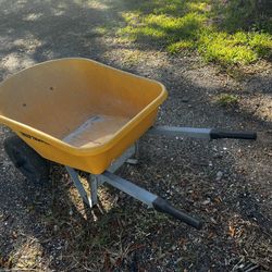 Wheelbarrow Double Wheels Usable W/ Crac In Polly  As Is $45 Firm Garden Wagon Radio Flyer$75 Plastic Wagon$20 Firm
