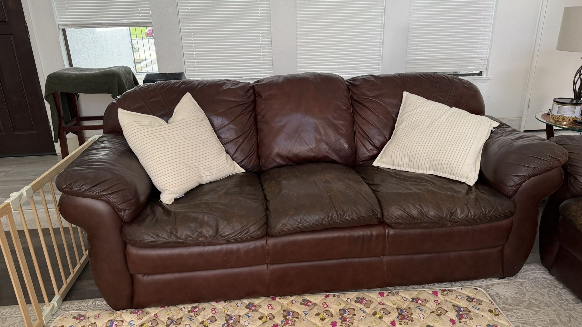 Real Leather Couches!! Authentic La-Z-Boy Couches set of 2