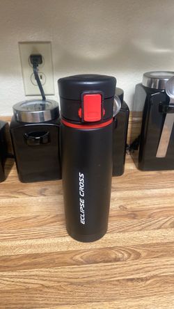 Black and Red Insulated Travel Tumbler