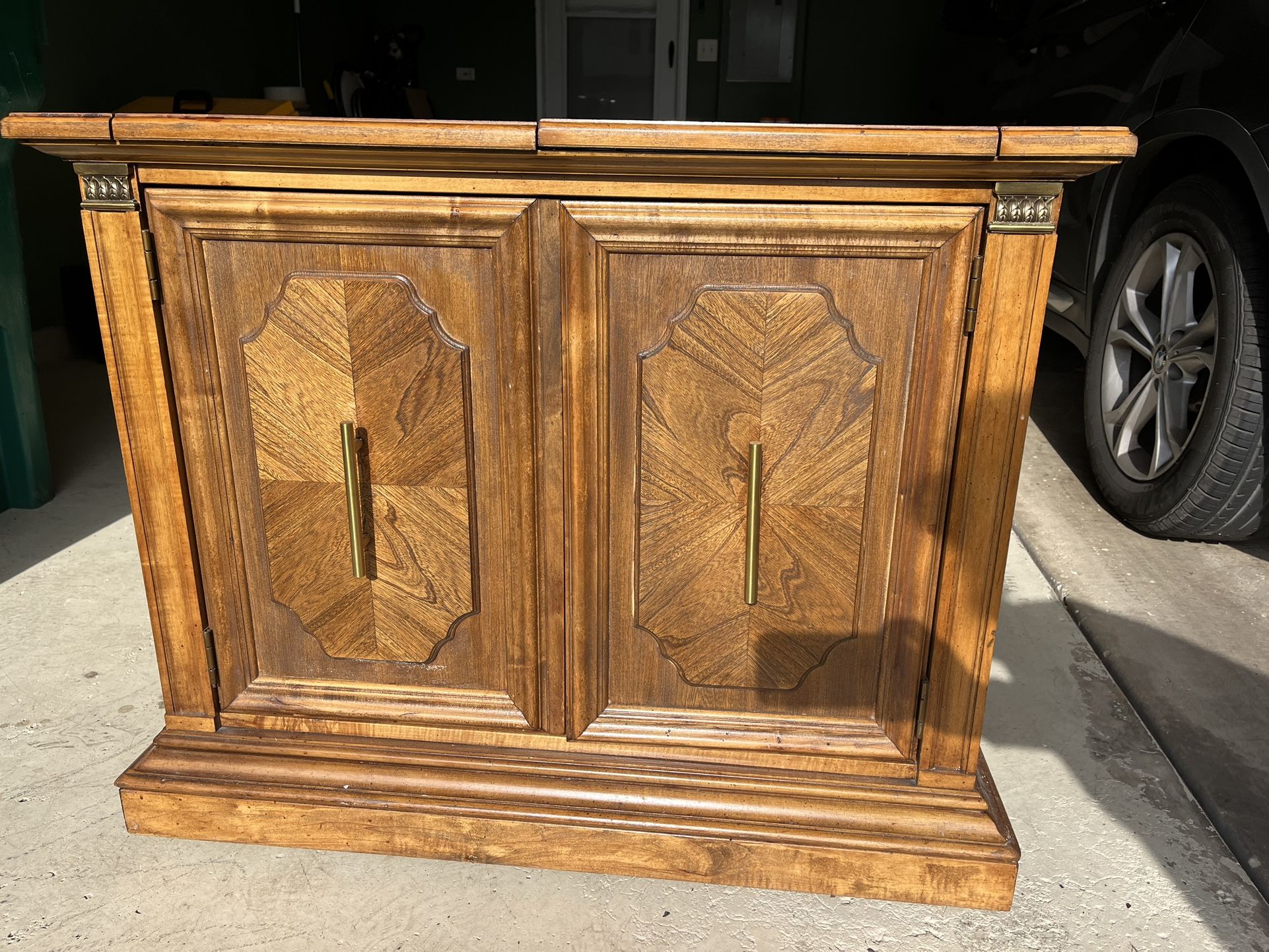 Brown Wood Bar Cabinet
