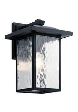 Kitchler black coach light fixture. Porch light.