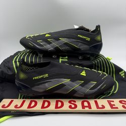 Adidas Predator Elite Laceless FG Electric Stealth Pack Cleats JI1078 Men’s Sz 6.5 / Women’s Sz 7.5 NEW