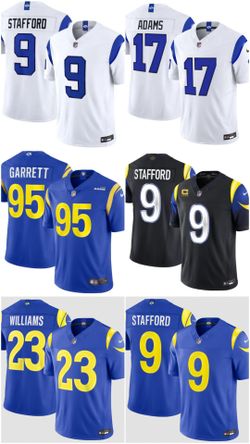 Los Angeles Rams Jersey - Youth, Woman & Men - Stitched - Stafford Garrett and More
