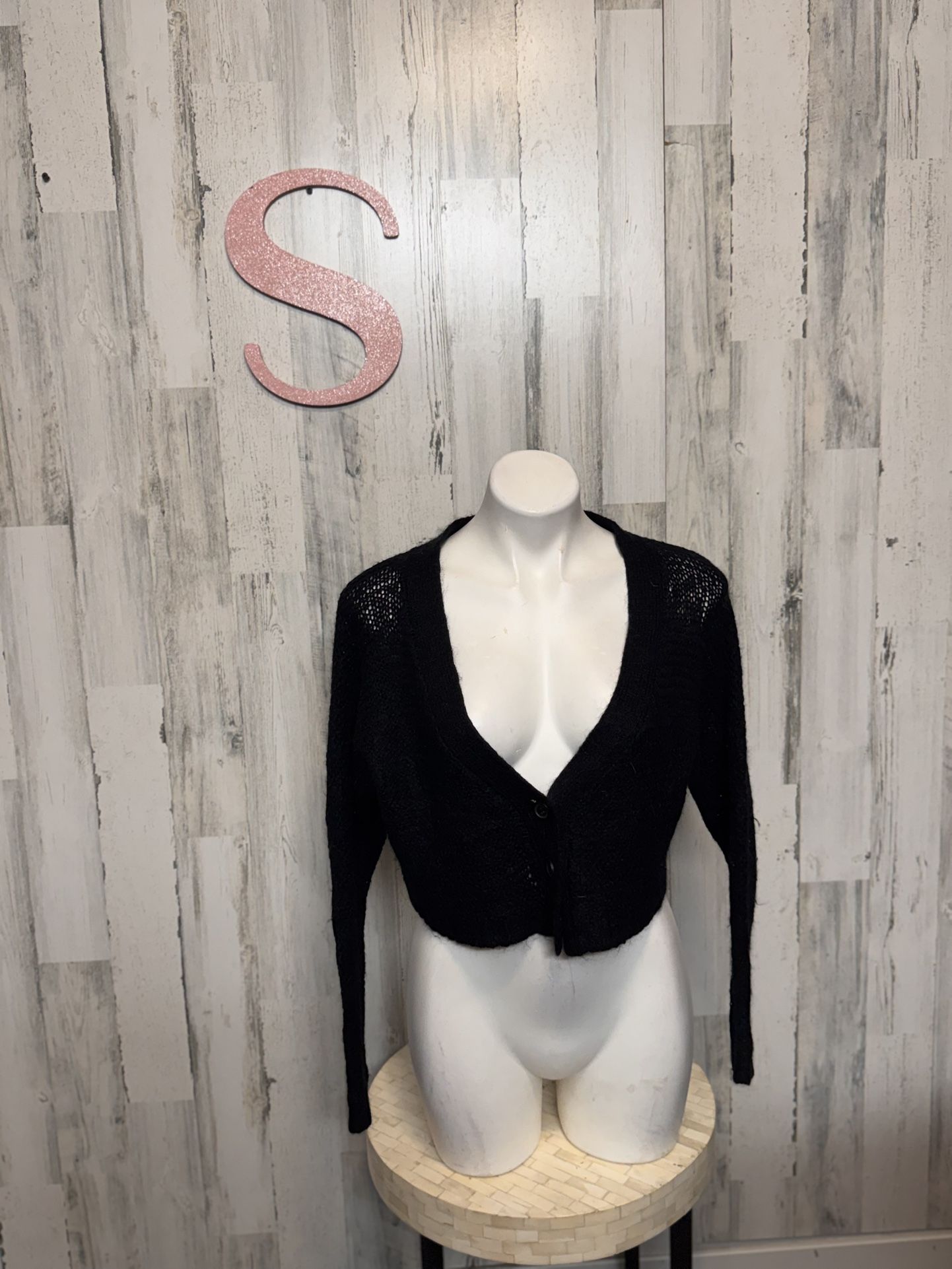 Womans Black Cardigan Size Small 