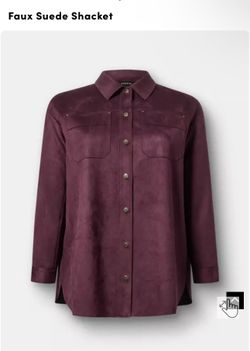TORRID Faux Suede Shacket 3X