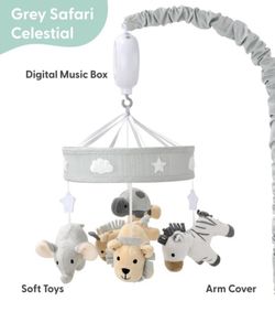 The Peanutshell Jungle Safari Musical Baby Mobil-Multicolored 