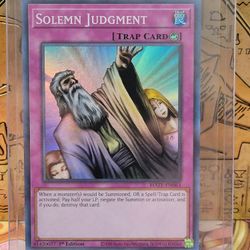 YUGIOH Solemn Judgment 1st Edition Super Rare MAZE-EN063 NM