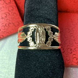 Gold Filled/Oro Laminado Virgin Mary Hand Cuff
