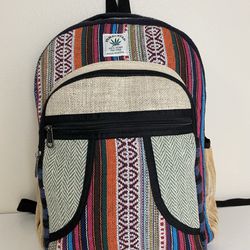 Natural Handmade Boho/Hippie Hemp Backpack/Laptop Bag. Perfect Christmas Gift!