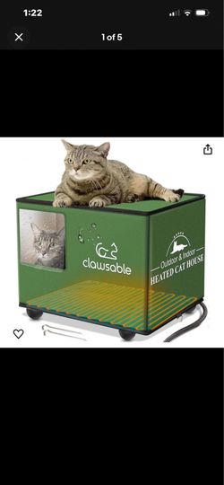 Cat shelter with heating pad