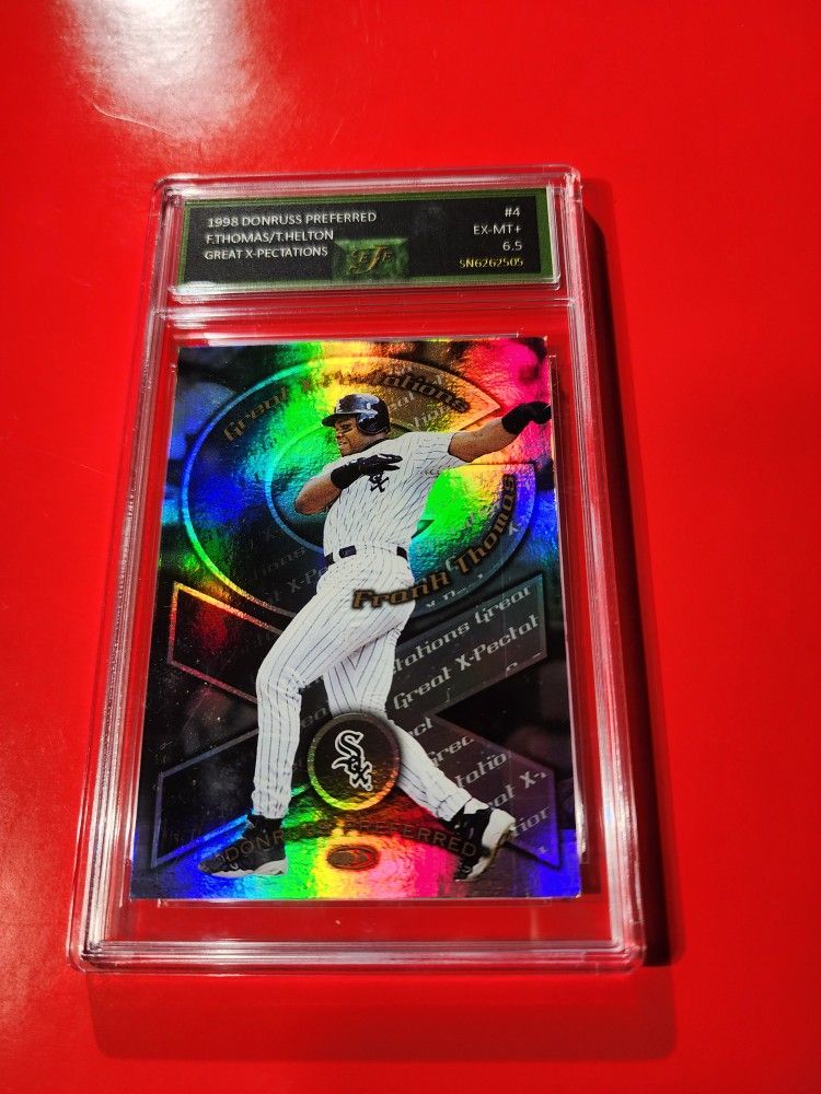 1998 Donruss Preferr#4 Thomas HOF / Helton H0F Great X-Pectations /3000 EJE 6.5