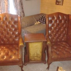 Two Leather Chairs