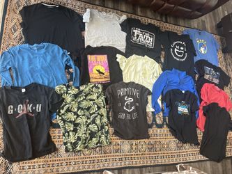 Assorted Men's Graphic Tees and Shorts