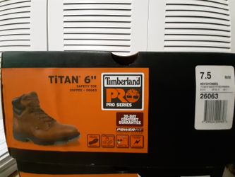 MEN'S TIMBERLAND PRO® TITAN® 6" ALLOY TOE WORK BOOTS Size 7.5 WL