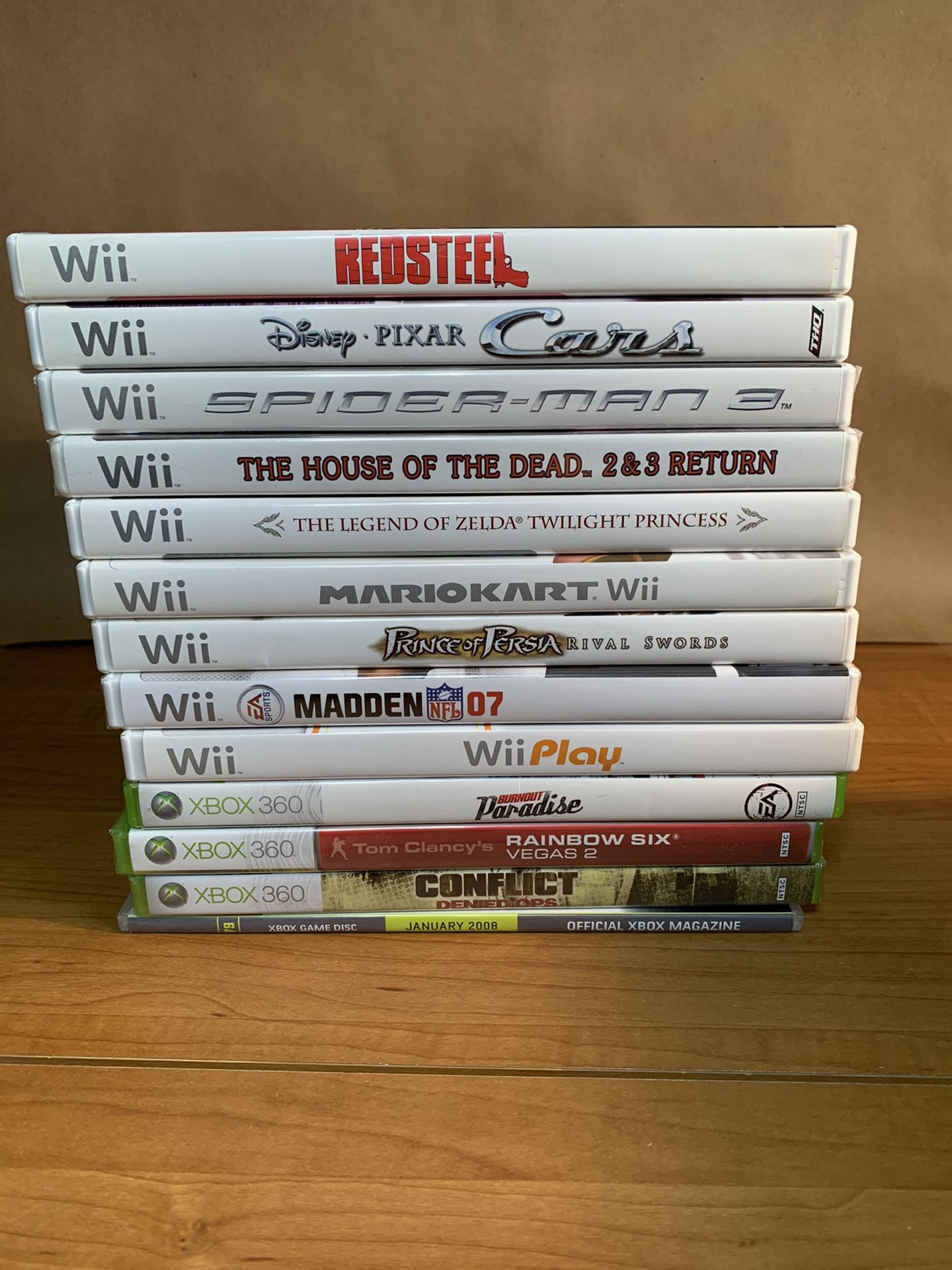 Wii and Xbox 360 games