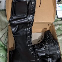 Thigh High Boots With Pockets 