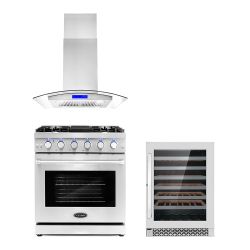 LUXURY KITCHEN APPLIANCES - New Open Box RANGE OVEN COOKTOP HOOD 