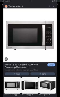 Vissani 1.5 cu.ft. 1000W counter top microwave