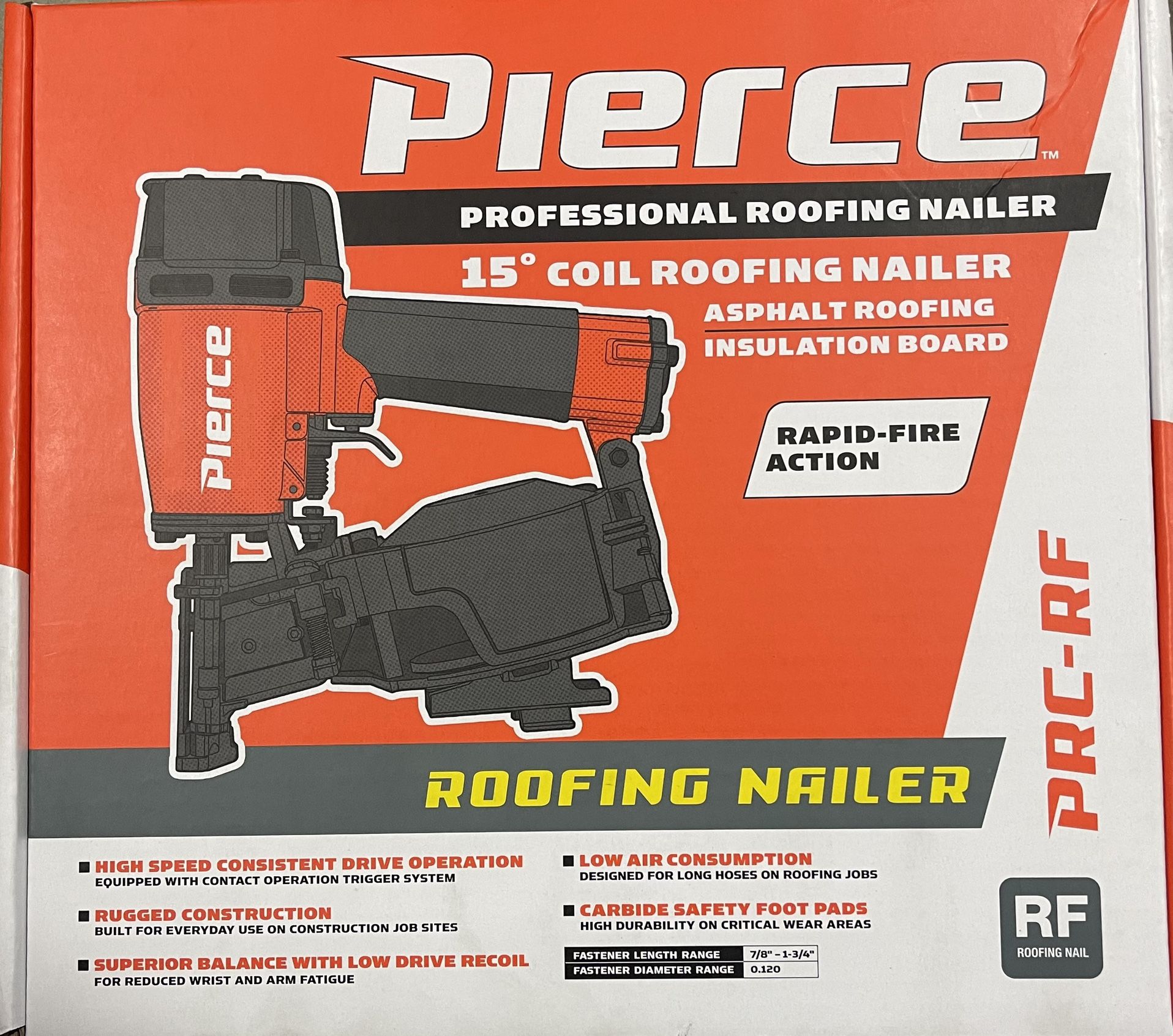Pierce 15° Coil Roofing Nailer