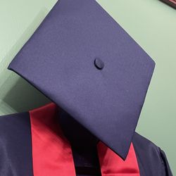 Blue Graduation Robe With Cap