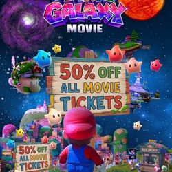 50 % Off All Movie Tickets 