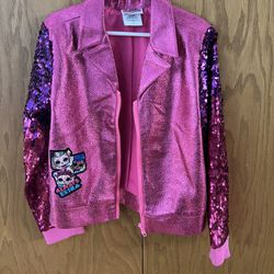 Size 7/8 Girls LOL Surprise! Remix Pink Sequin Jacket Music Dolls-New