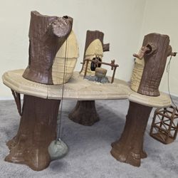 Used Vintage 1983 Kenner Star Wars - Return Of The Jedi Ewok Village Playset