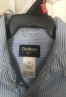 Oshkosh size 5 blue stripe color shirt