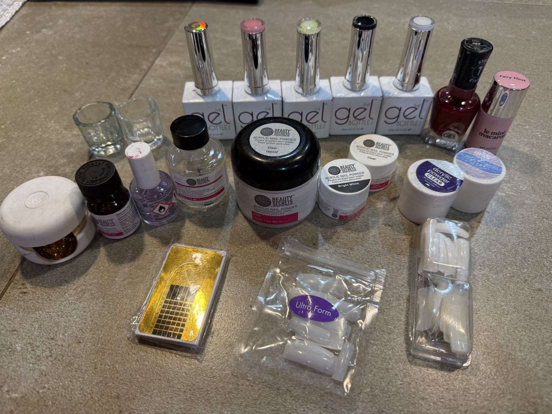 Professional Nail Tech Bundle – Acrylic & Gel Nail Kit – Mixed Brands – Lot