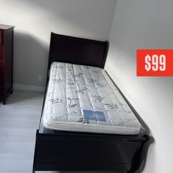 Twin Size Mattress Pillow Top Bamboo Brand New