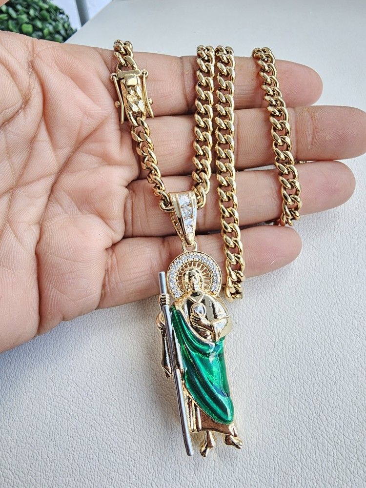 I Deliver I SHIP 14 K GOLD Plated Cuban Link Chain