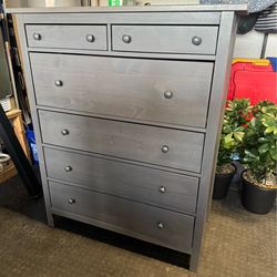 Grey Weather Oak 6 Drawer Dresser