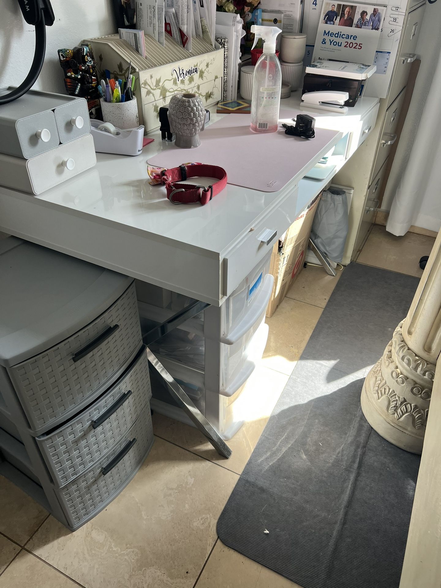 White Office Desk 